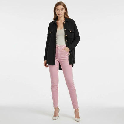 Donelle | Waffle Knit Shacket Relaxed Fit