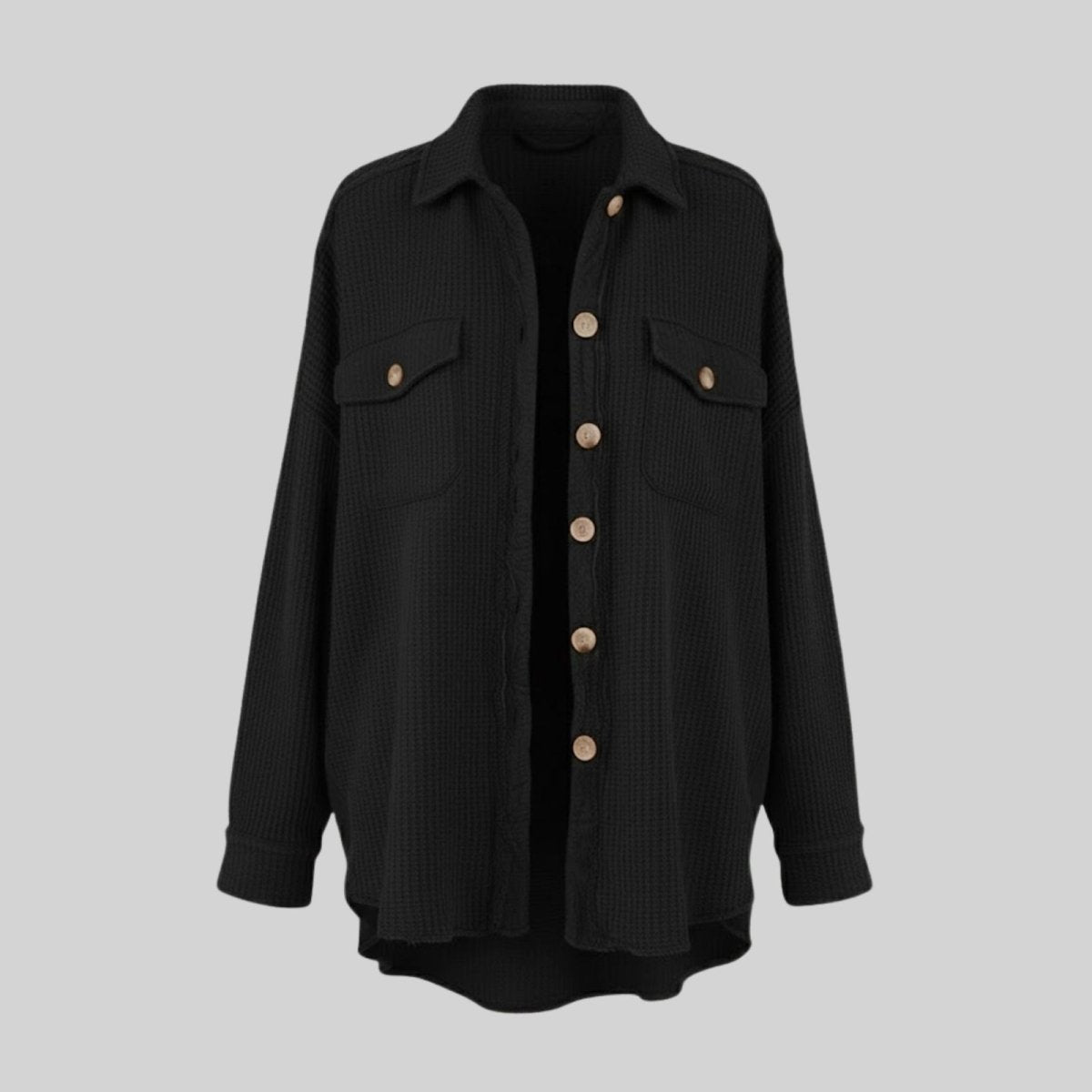 Donelle | Waffle Knit Shacket Relaxed Fit