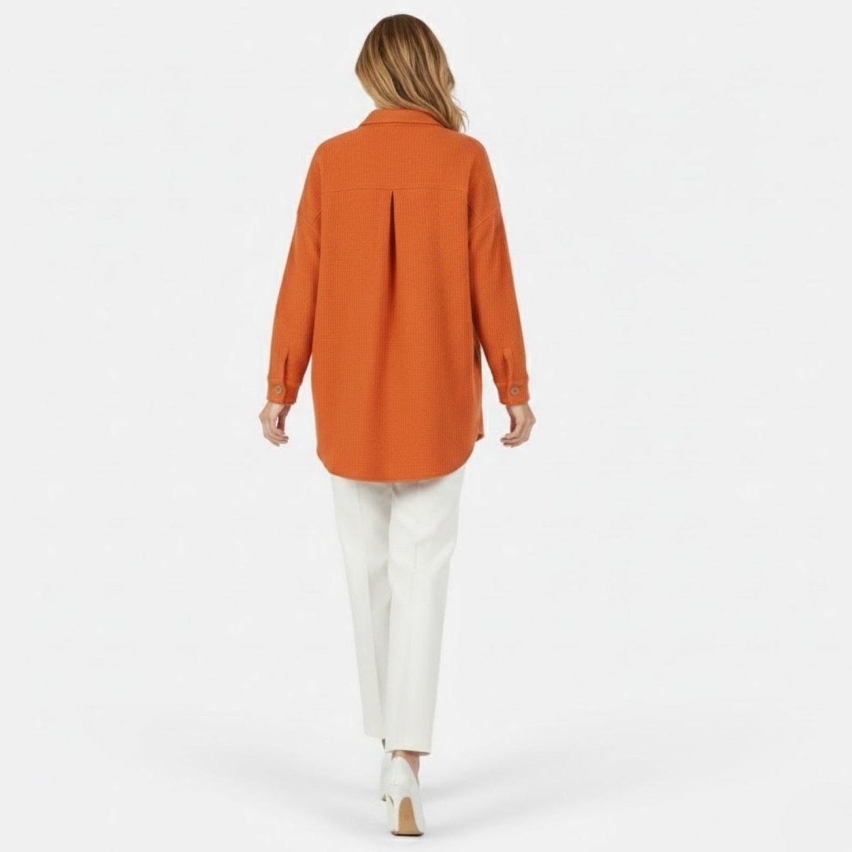 Donelle | Waffle Knit Shacket Relaxed Fit