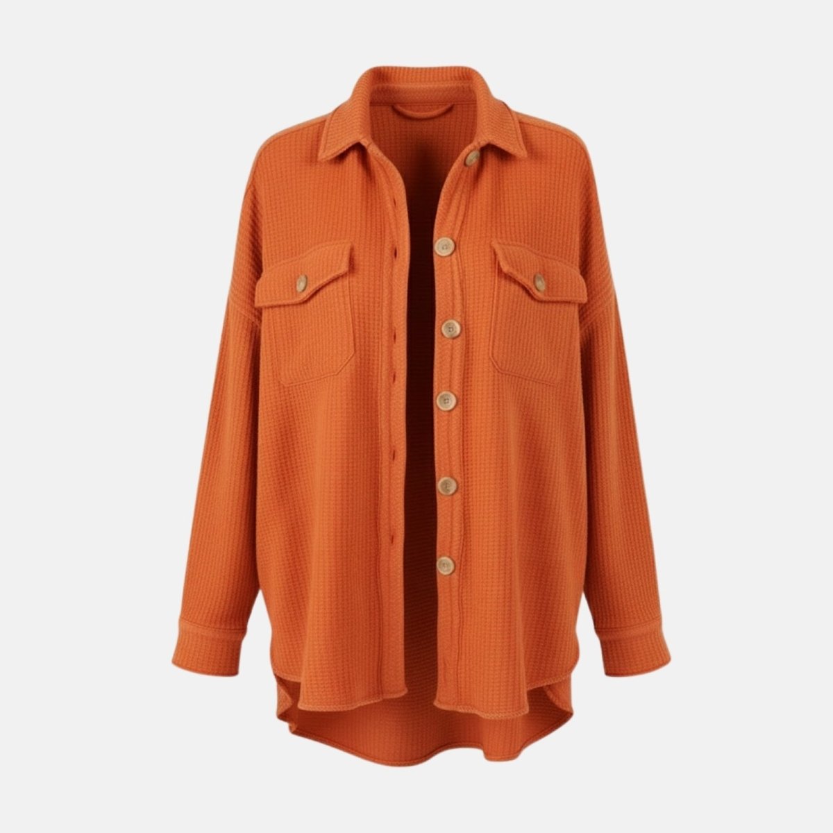 Donelle | Waffle Knit Shacket Relaxed Fit