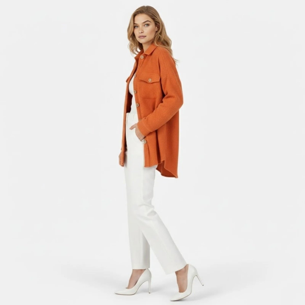 Donelle | Waffle Knit Shacket Relaxed Fit
