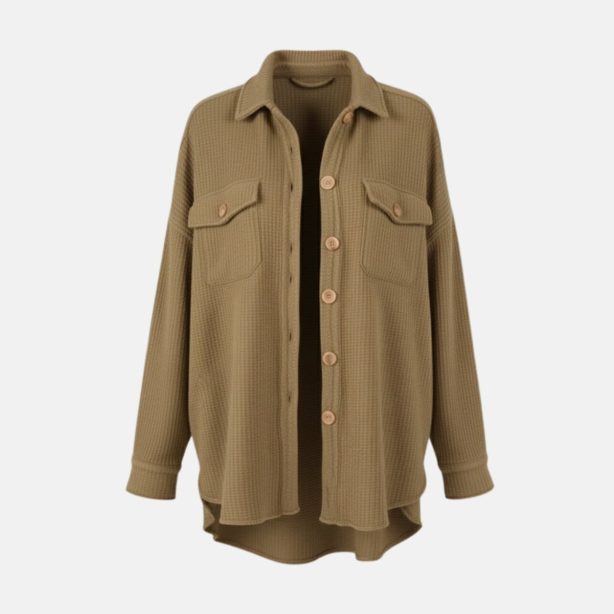 Donelle | Waffle Knit Shacket Relaxed Fit