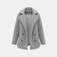 Claire | Double Breasted Bouclé Teddy Coat