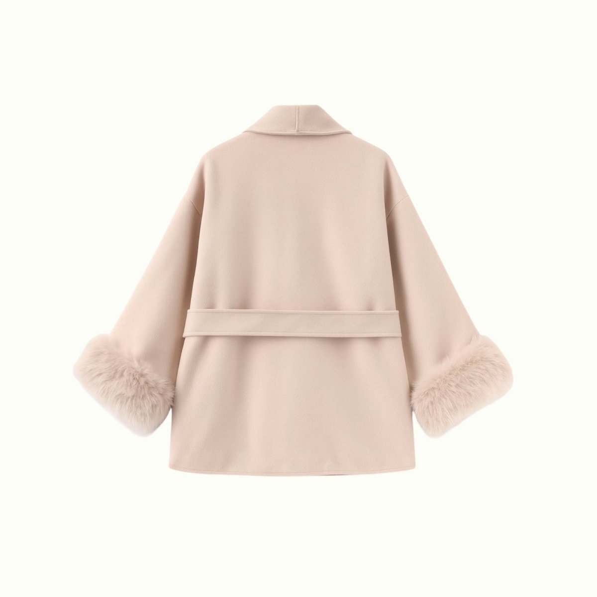 Veloura | Wool Cashmere Fur Cuff Coat