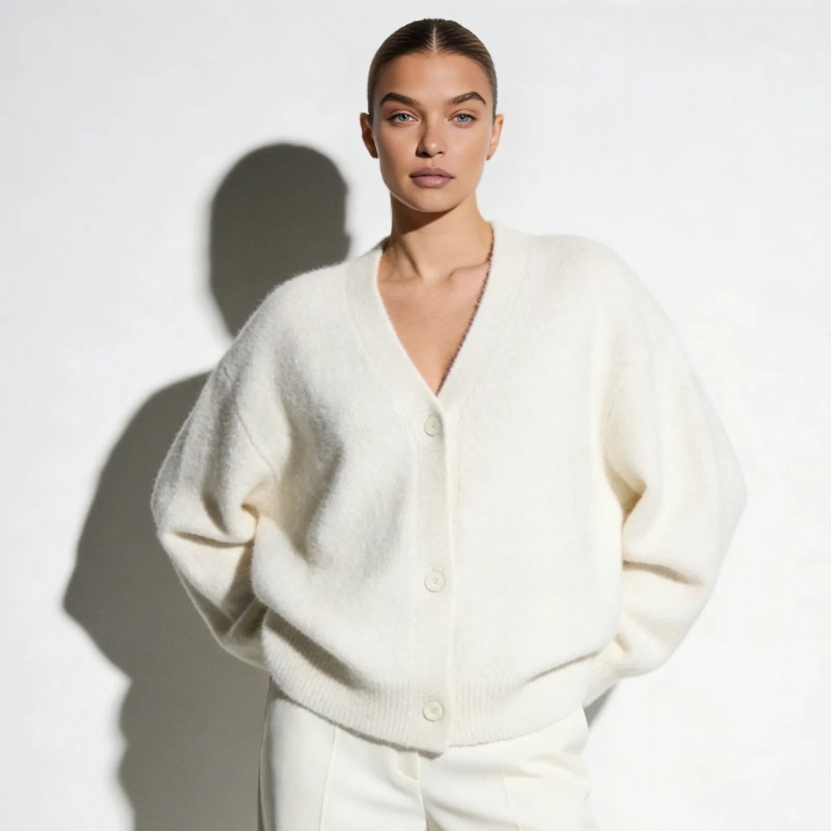 Elaris | Oversized Mohair Knit Cardigan