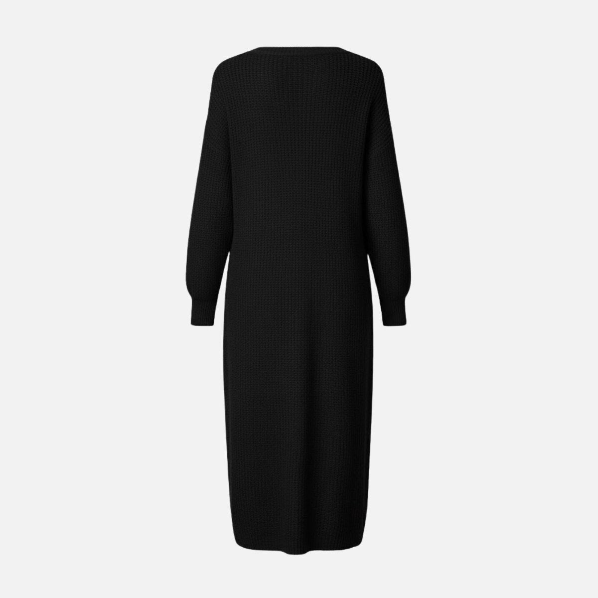 Janesse | Wrap Knit Midi Dress Waffle Texture