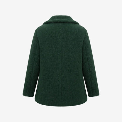 Claire | Double Breasted Bouclé Teddy Coat