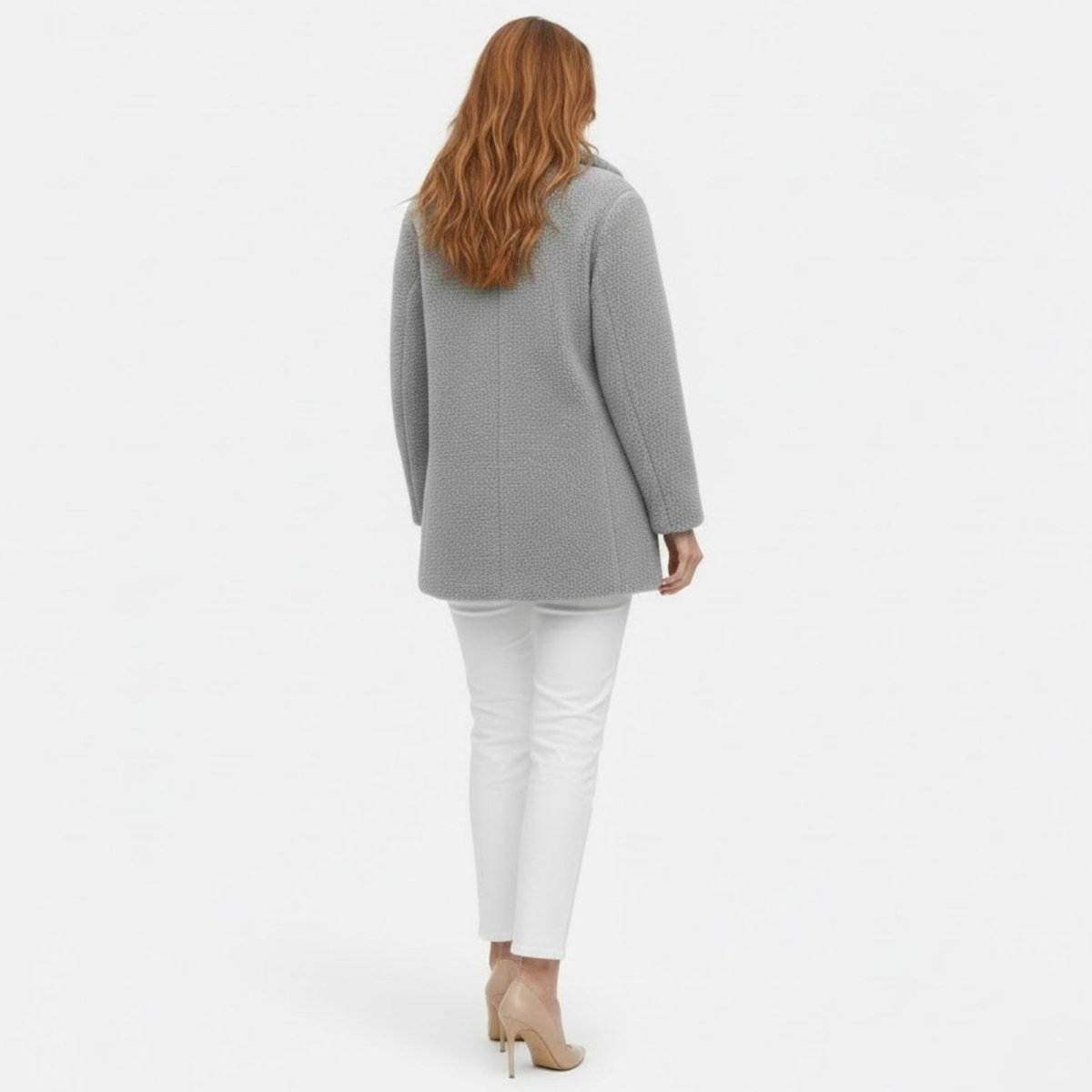 Claire | Double Breasted Bouclé Teddy Coat