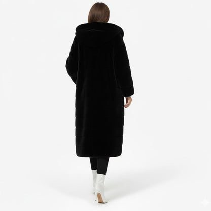 Anastasia | Long Hooded Faux Fur Coat