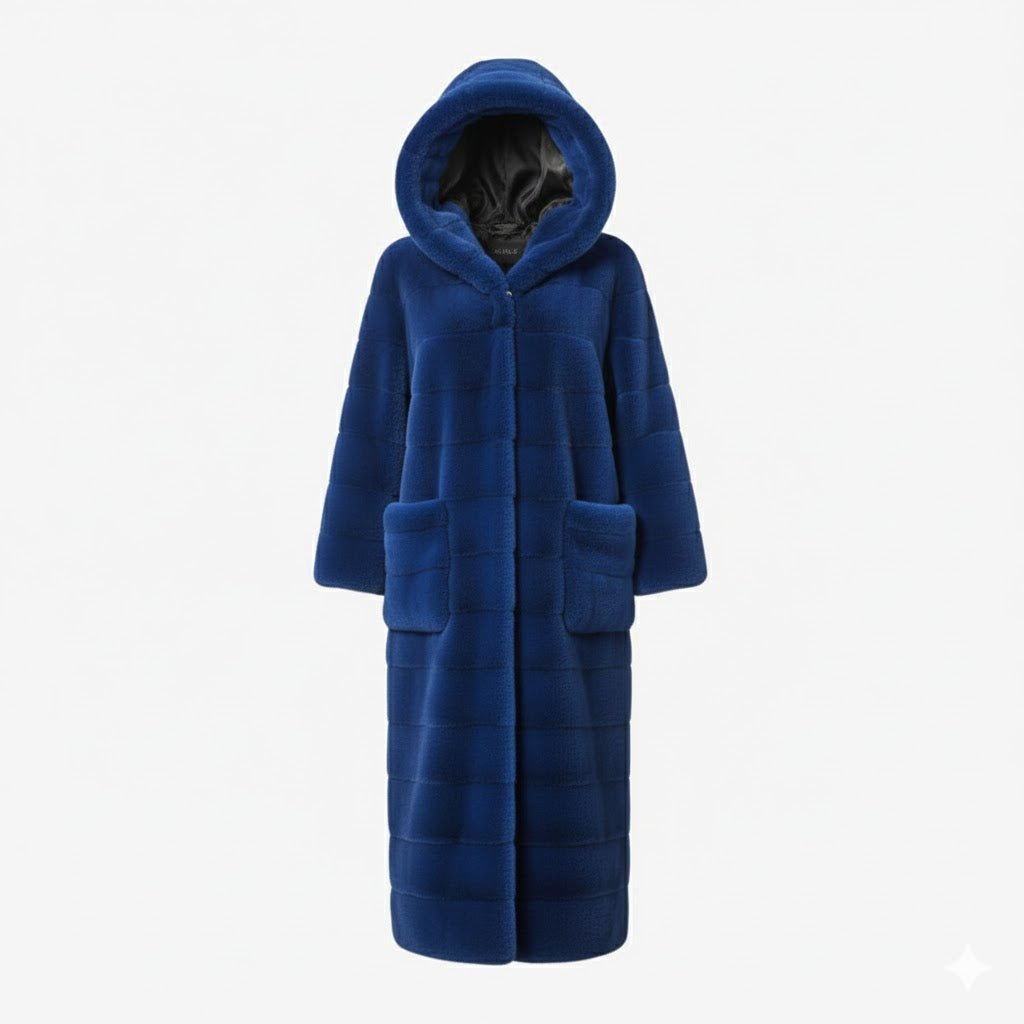 Anastasia | Long Hooded Faux Fur Coat