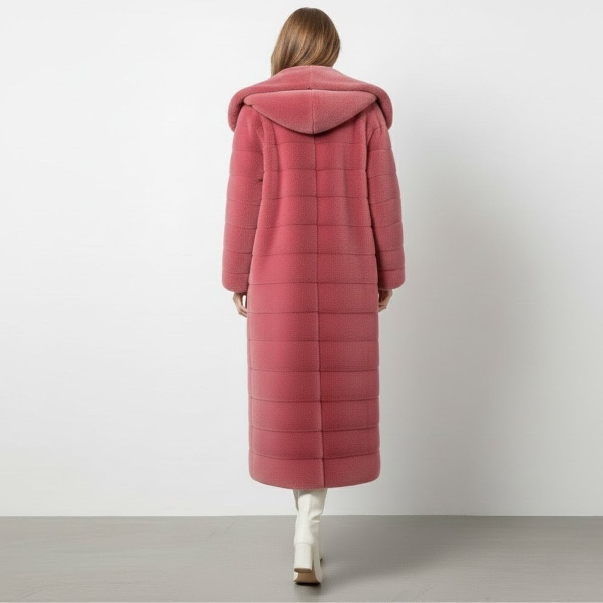 Anastasia | Long Hooded Faux Fur Coat