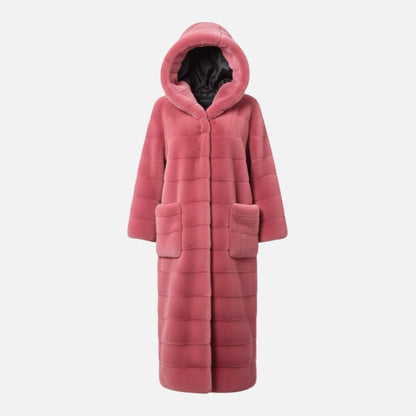 Anastasia | Long Hooded Faux Fur Coat