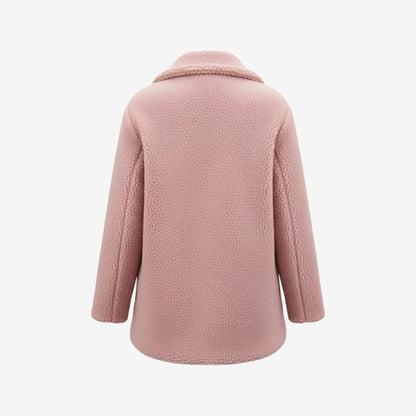 Claire | Double Breasted Bouclé Teddy Coat