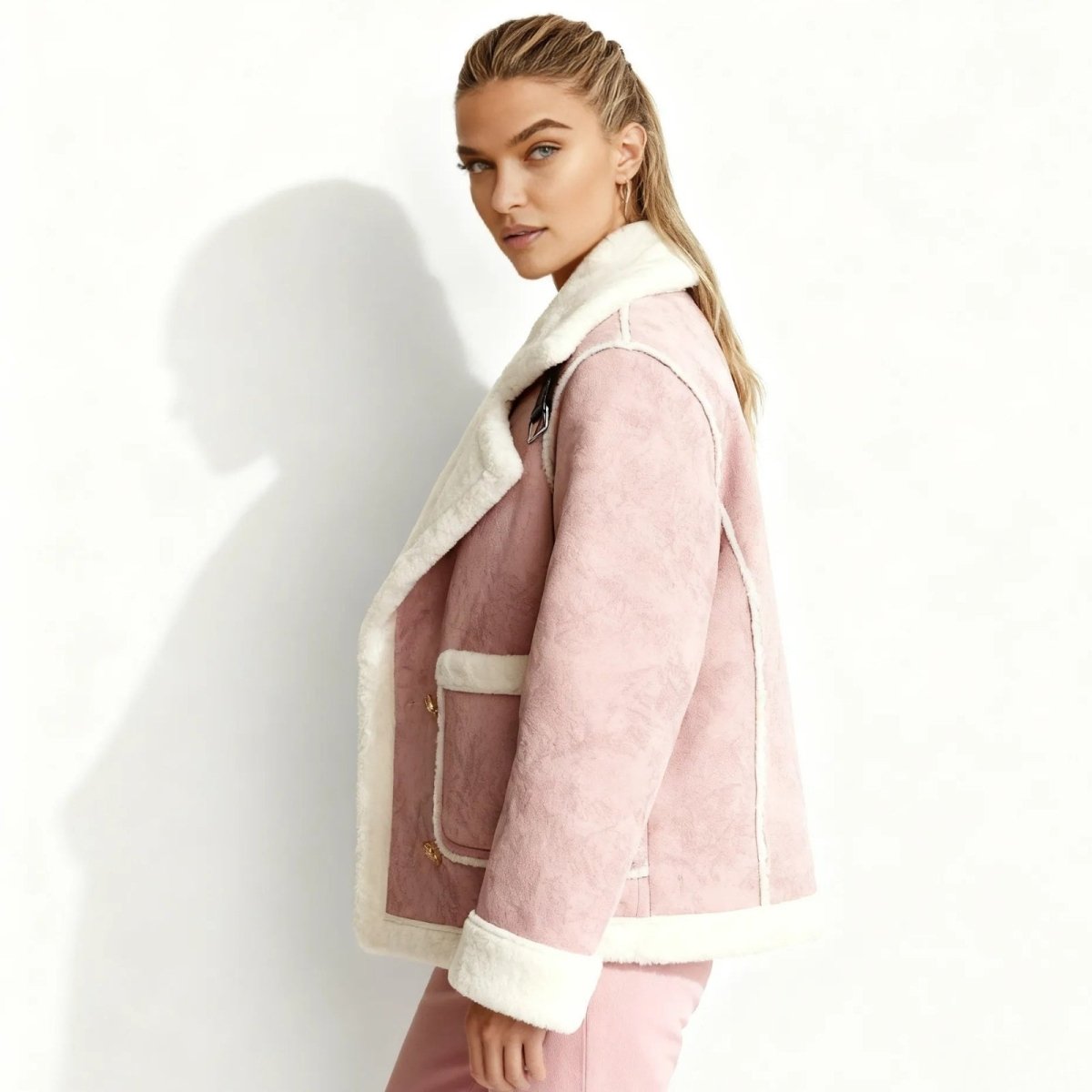 Cosette | Faux Shearling Aviator Jacket