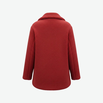 Claire | Double Breasted Bouclé Teddy Coat