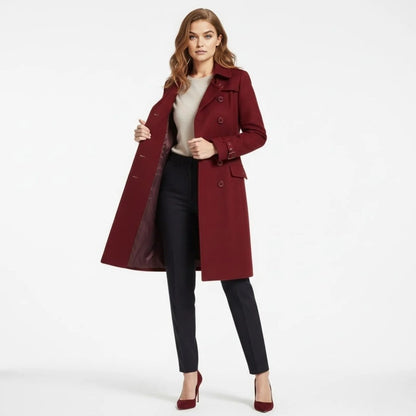 Valentina | Double Breasted Wool Trench Coat
