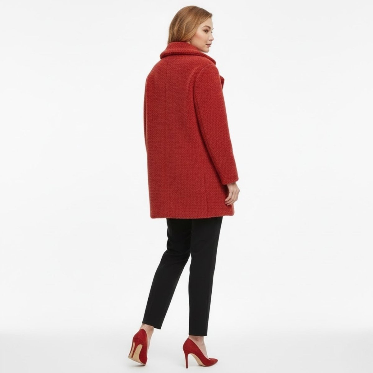 Claire | Double Breasted Bouclé Teddy Coat