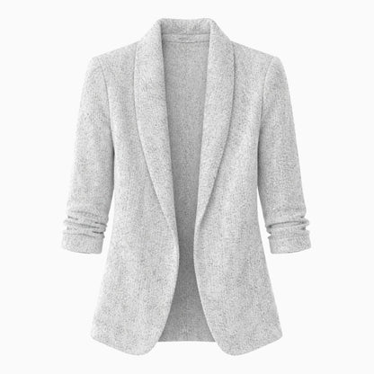 Margot | Open Front Shawl Collar Knit Blazer