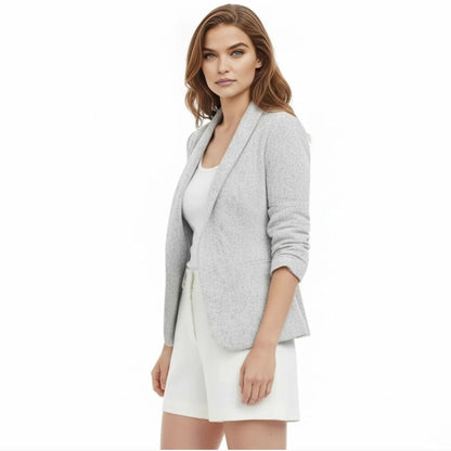 Margot | Open Front Shawl Collar Knit Blazer