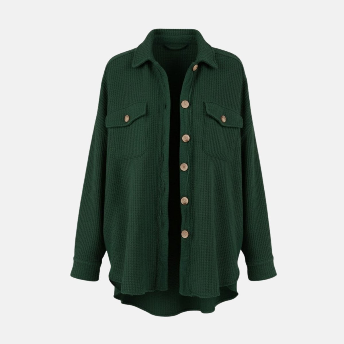 Donelle | Waffle Knit Shacket Relaxed Fit