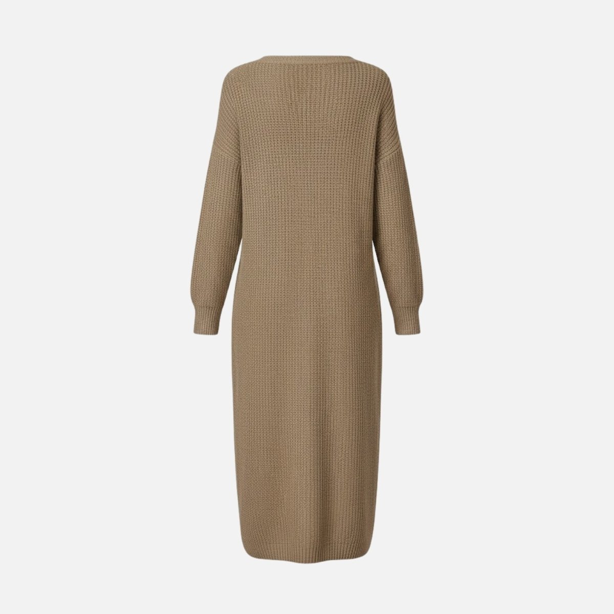 Janesse | Wrap Knit Midi Dress Waffle Texture