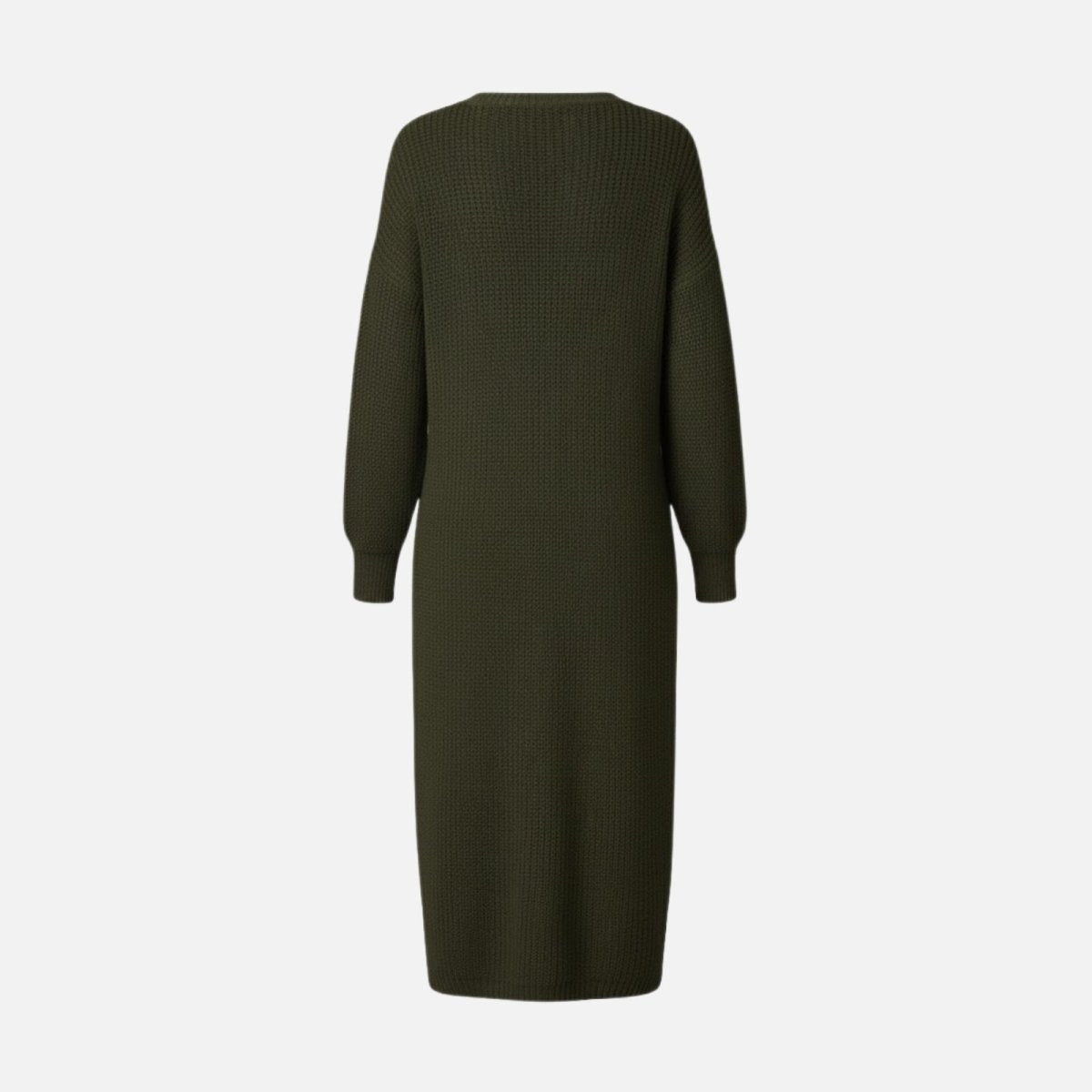 Janesse | Wrap Knit Midi Dress Waffle Texture
