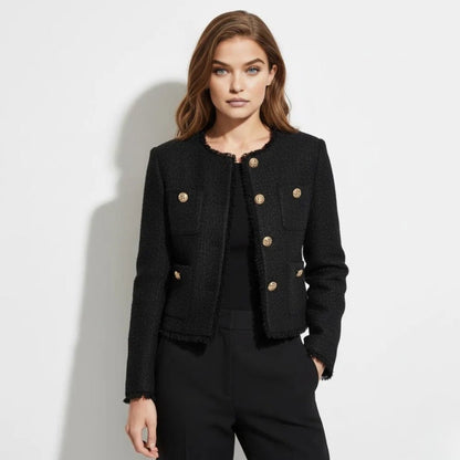 Colette | Cropped Bouclé Tweed Jacket