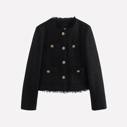 Colette | Cropped Bouclé Tweed Jacket