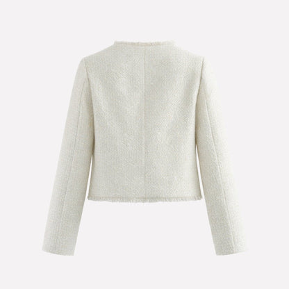 Colette | Cropped Bouclé Tweed Jacket