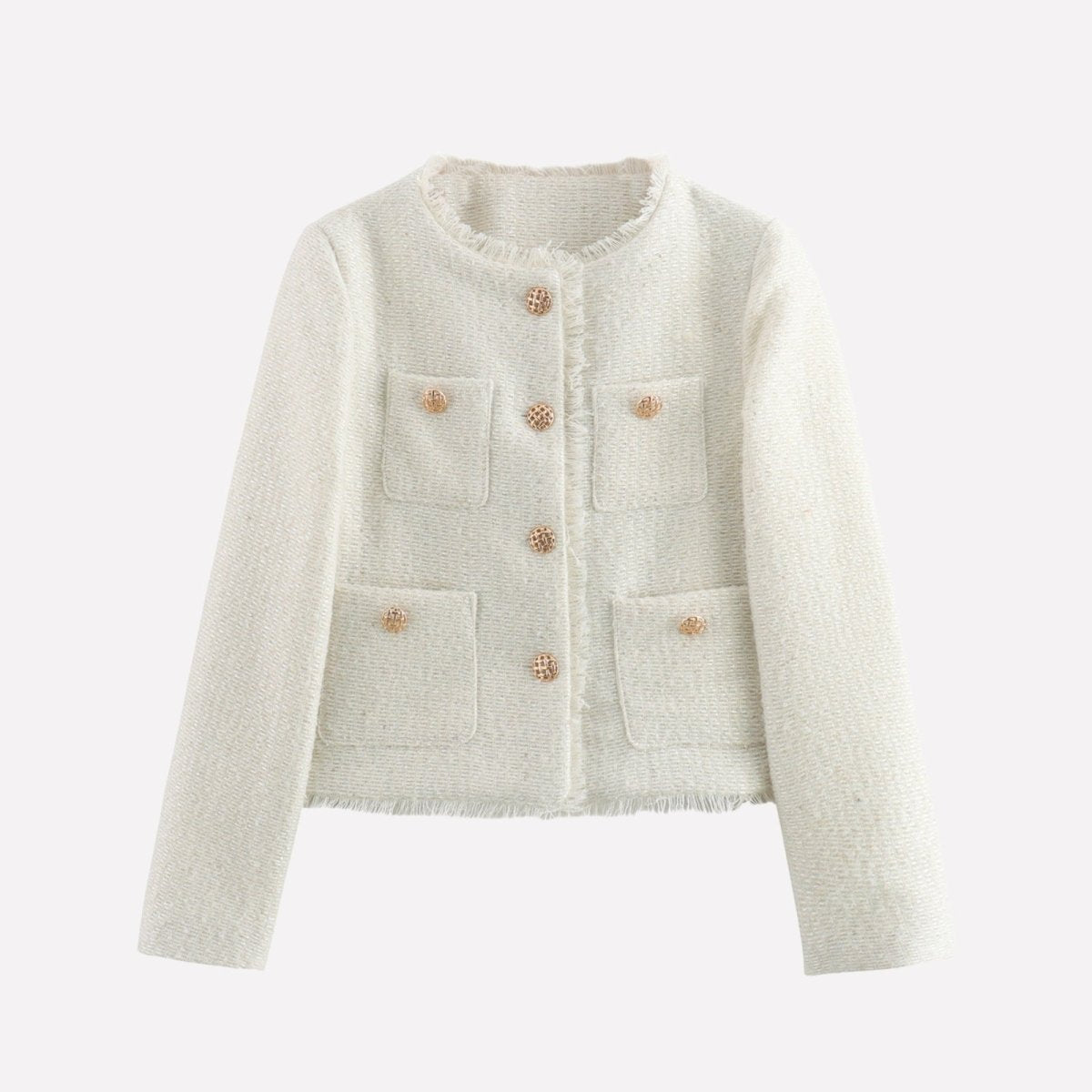 Colette | Cropped Bouclé Tweed Jacket