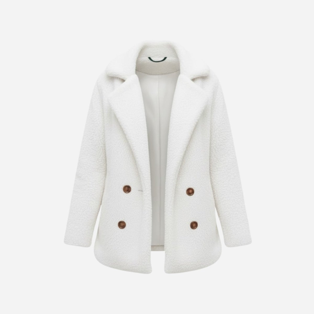 Claire | Double Breasted Bouclé Teddy Coat