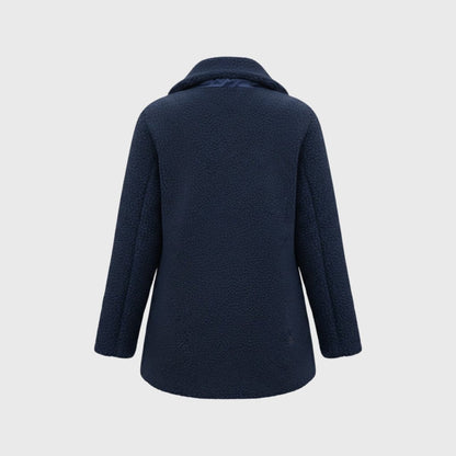 Claire | Double Breasted Bouclé Teddy Coat