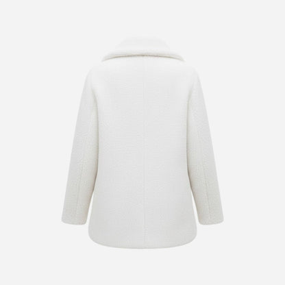 Claire | Double Breasted Bouclé Teddy Coat