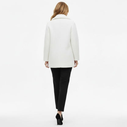 Claire | Double Breasted Bouclé Teddy Coat