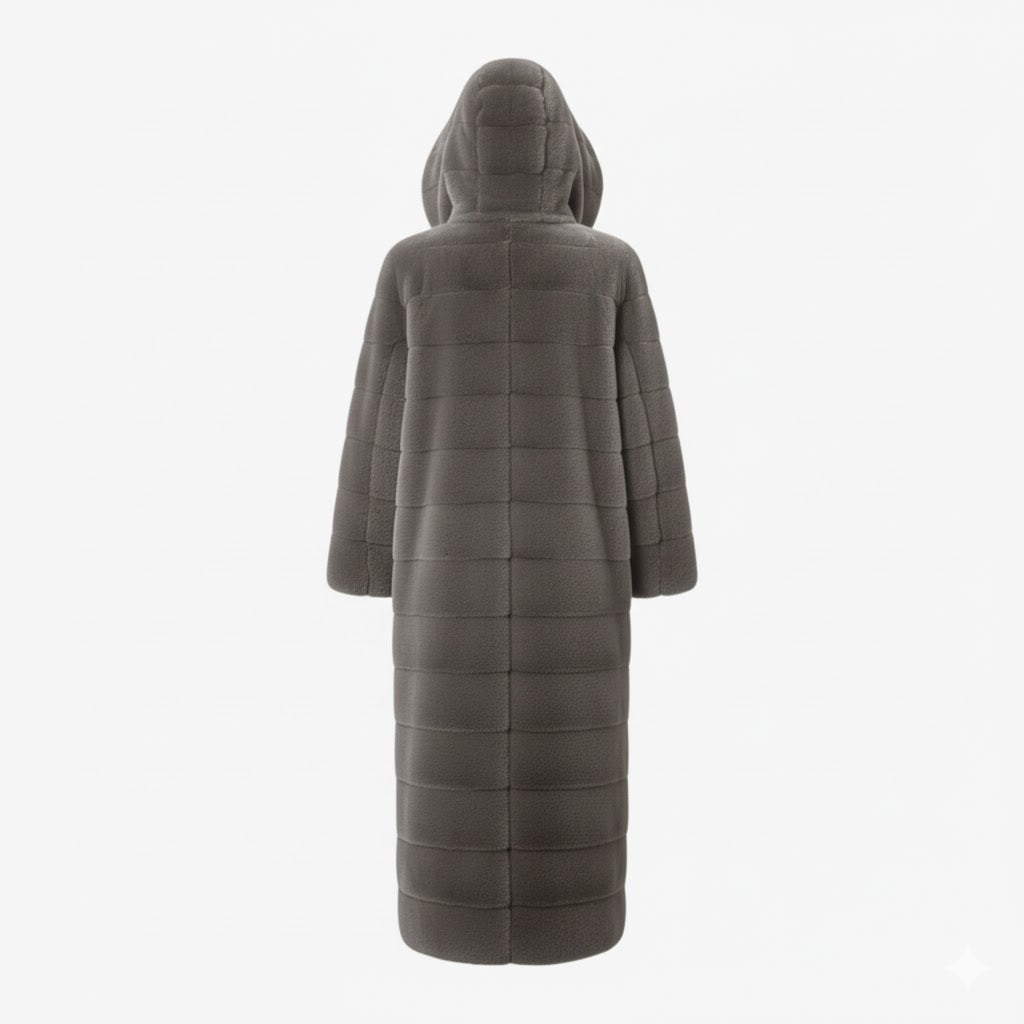 Anastasia | Long Hooded Faux Fur Coat