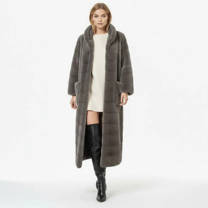 Anastasia | Long Hooded Faux Fur Coat