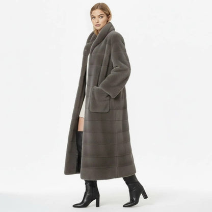 Anastasia | Long Hooded Faux Fur Coat