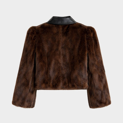 Valentina | Cropped Faux Mink Jacket