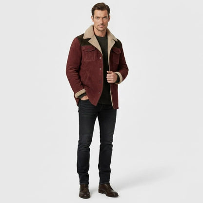 Hudson | Men's Suede Shearling Coat