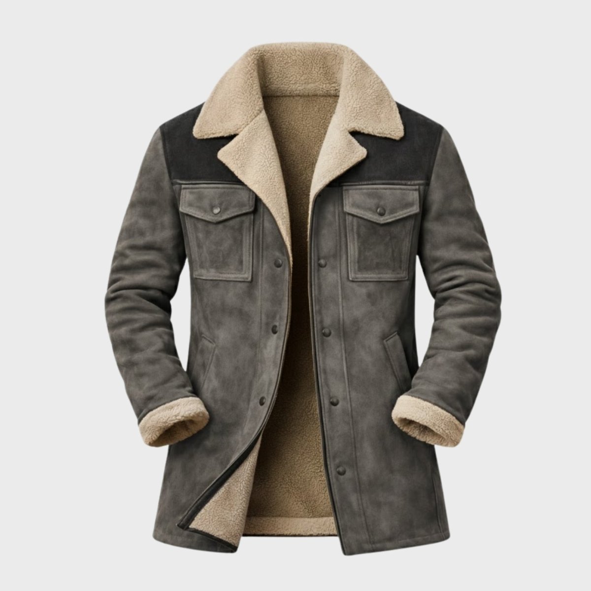 Hudson | Men's Suede Shearling Coat