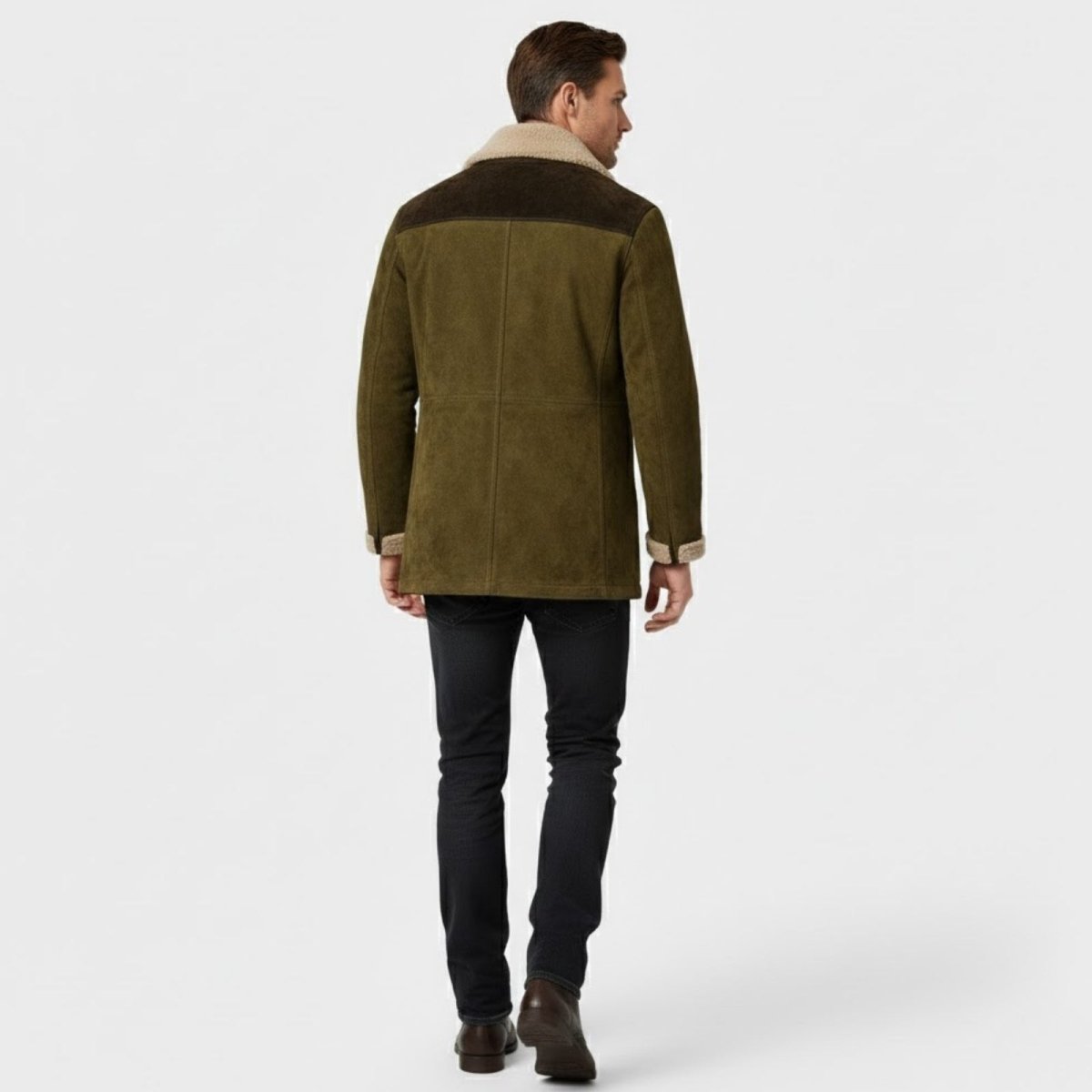Hudson | Men's Suede Shearling Coat