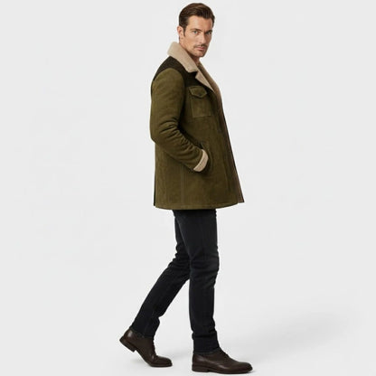 Hudson | Men's Suede Shearling Coat