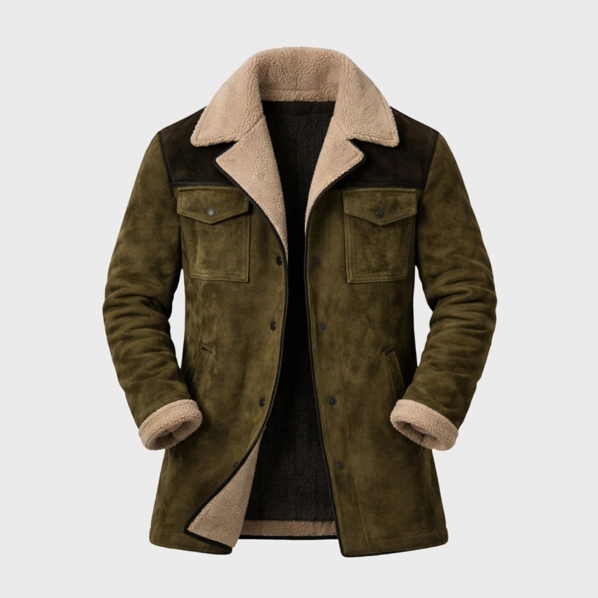 Hudson | Men's Suede Shearling Coat