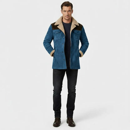 Hudson | Men's Suede Shearling Coat