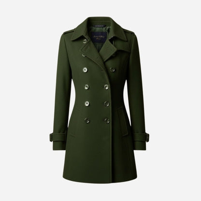 Valentina | Double Breasted Wool Trench Coat
