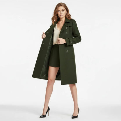 Valentina | Double Breasted Wool Trench Coat