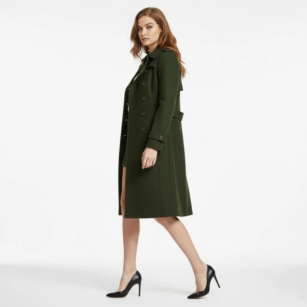 Valentina | Double Breasted Wool Trench Coat