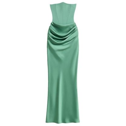 Selvienne | Strapless Satin Formal Gown