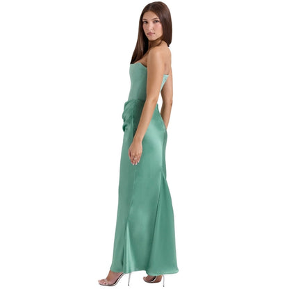 Selvienne | Strapless Satin Formal Gown