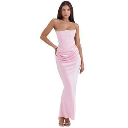 Selvienne | Strapless Satin Formal Gown